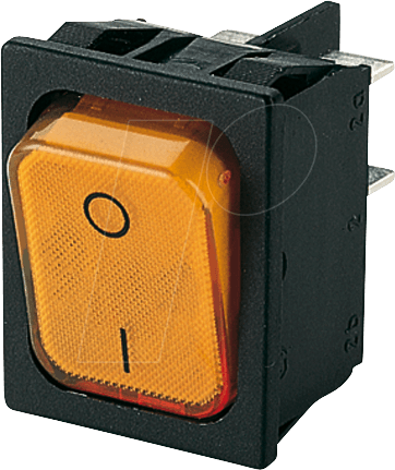 WIPPE 1835.3114 - Wippschalter, 2x Aus, beleuchtet, orange, I-O