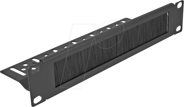 DELOCK 66845 - Bürstenleiste, 10'', mit Kabelbefestigung, 1 HE