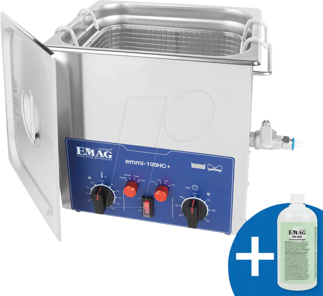 EMMI 100 HC+ - Ultraschallreiniger, 10,6 l , 480 W, mit Heizung, Edelstahl