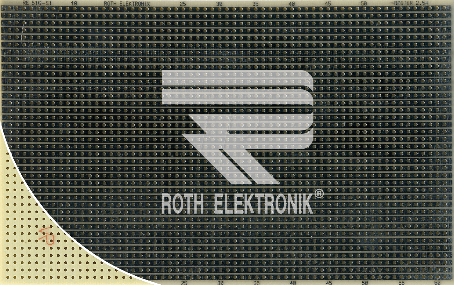 RE 510-S1 - Laborkarte CEM3 RM 2,54 mm Streifen