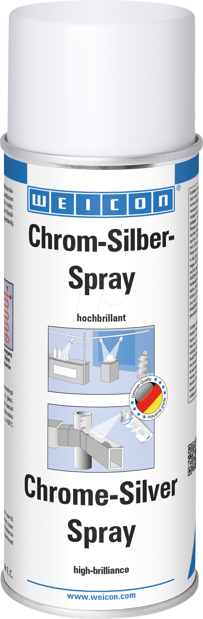 WEICON 11103400 - Chrom-Silber-Spray, 400 ml