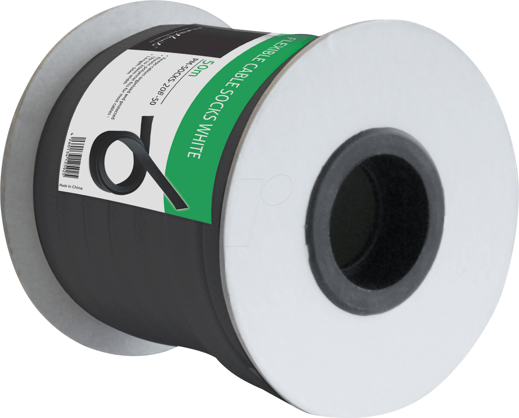 PM-SOCKS-20B-50 - Kunststoff-Geflechtschlauch, Ø 20 mm, schwarz, 50 m