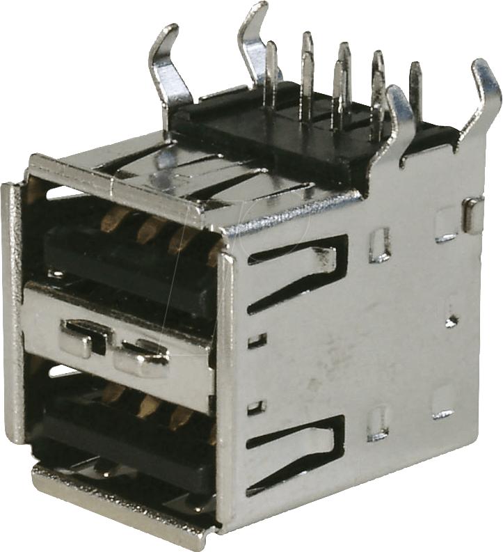 Thumbnail - USB AW-2 - USB-Einbaubuchse, A, gew., 2-Port, Printmontage