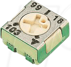 TS53YJ103 - Präzisionspotentiometer, Trimmer, stehend, 10 kOhm, 5,0 mm