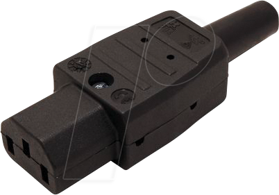 BACH 915.170 - Kaltgerätekupplung, gerade, schwarz