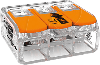 WAGO 221-613 - Verbindungsklemme, 6 mm², 3-Leiter