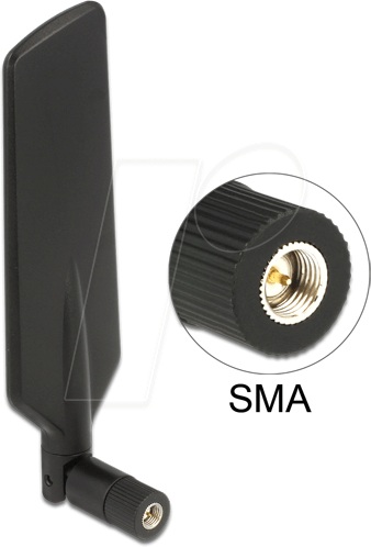 DELOCK 88978 - Antenne, 4G, ZigBee, SMA-Stecker, Kippgelenk, schwarz