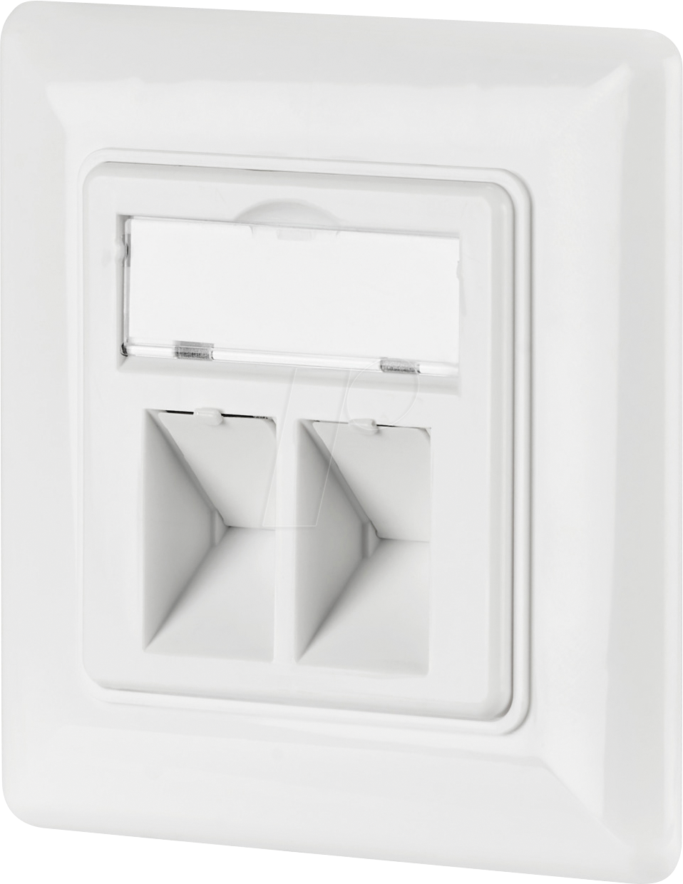 EFB EC020400001 - Keystone Netzwerkdose 2-fach, RAL9003, unbestückt