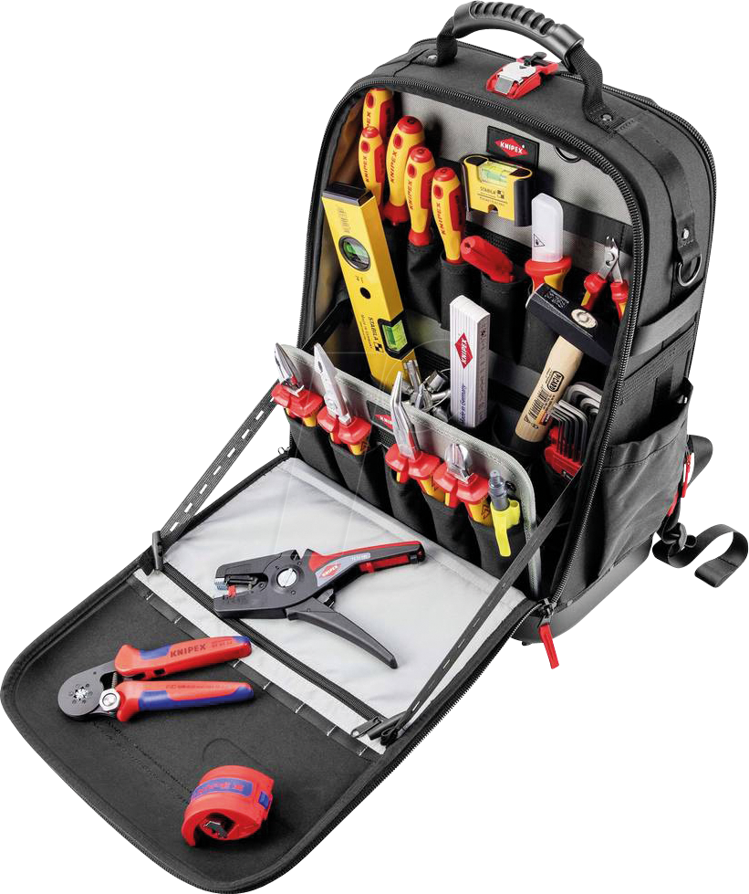 Thumbnail - KN 00 21 50 E - Werkzeugrucksack Modul X18 - Elektro, 23-teilig