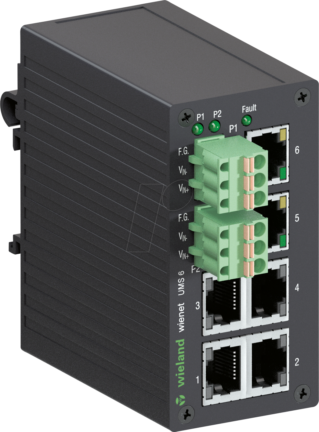 WIENET UMS 6 - Switch, 6-Port, Fast Ethernet, Hutschiene