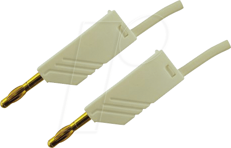 MLN 100 25 AU WS - Messleitung, 2,5 mm², 1,0 m, weiß, vergoldet