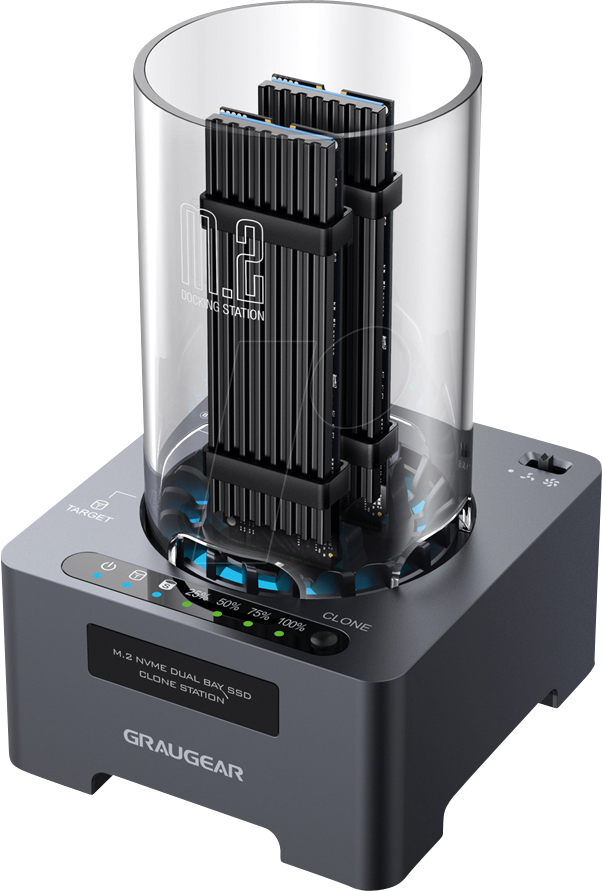 GG 18110 - Copy/Dock Station 2x M.2 NVMe, USB 3.2