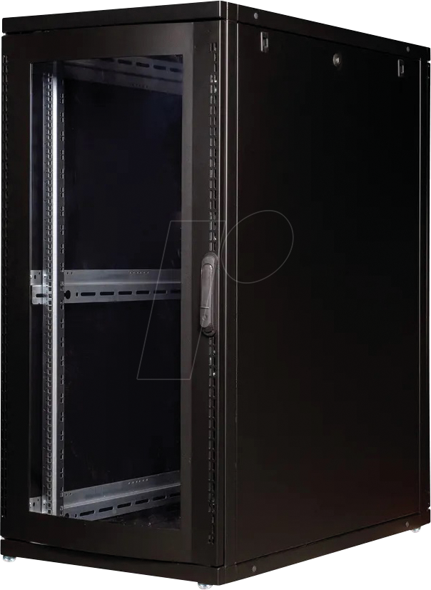 ROLINE 26210148 - 19'' Serverschrank, 26 HE, 1000mm Tiefe, schwarz Plexiglas