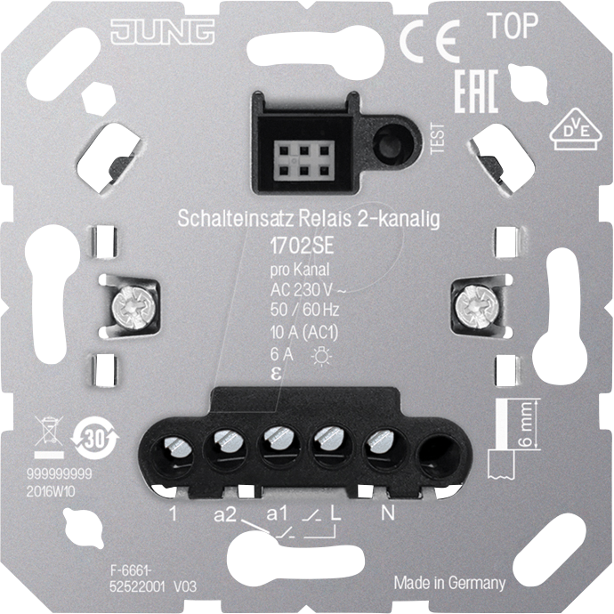 JG 1702SE - Schalteinsatz Relais, 2-Kanal