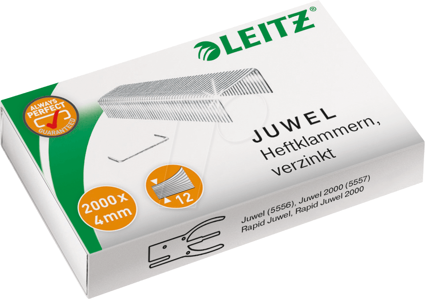 LEITZ 56400000 - Spezialheftklammern, Juwel 4 mm