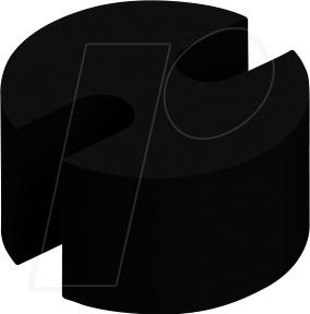 FIS MAH 302 - Abstandshalter für 3 mm LEDs, Ø 3,8 x 2,0 mm, PVC, schwarz