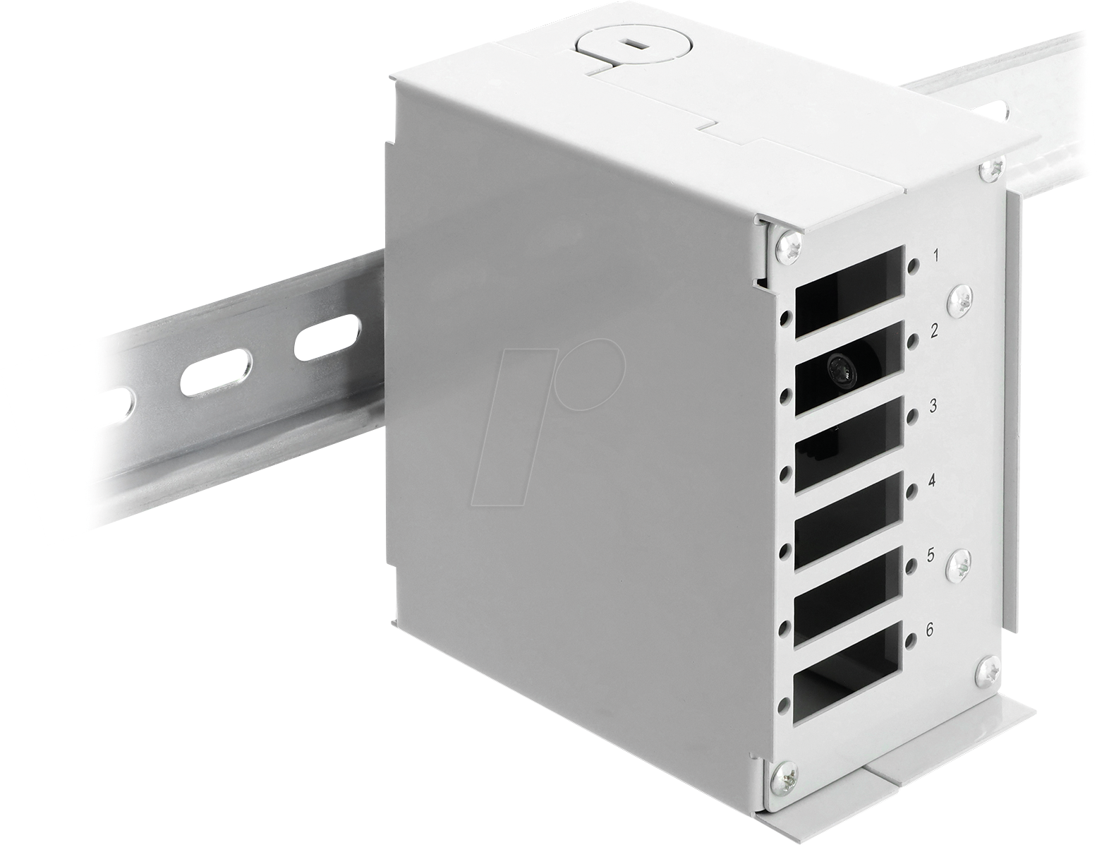 DELOCK 91065 - LWL Patchfeld, 6-Port, SC Duplex, LC Quad, grau