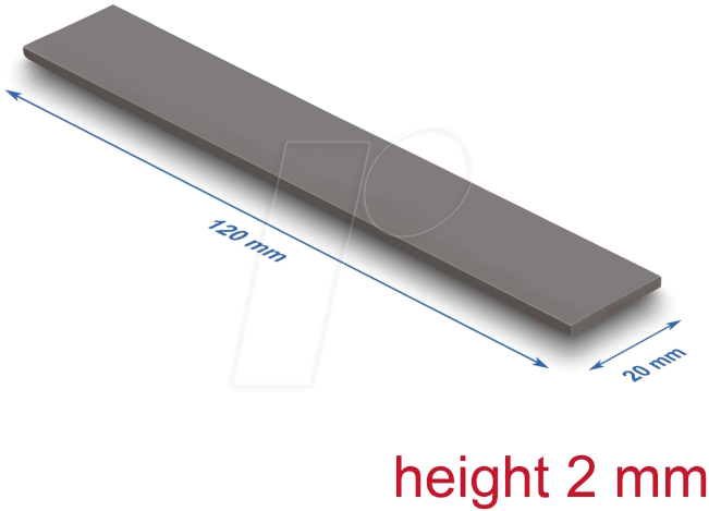 Thumbnail - DELOCK 18477 - Wärmeleitpad, 3,0 W/mk, 120 x 20 x 2,0 mm