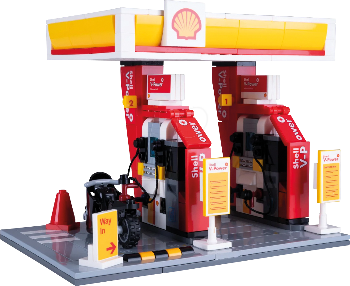 CADA 402858 - CaDA Shell Tankstelle Bricks