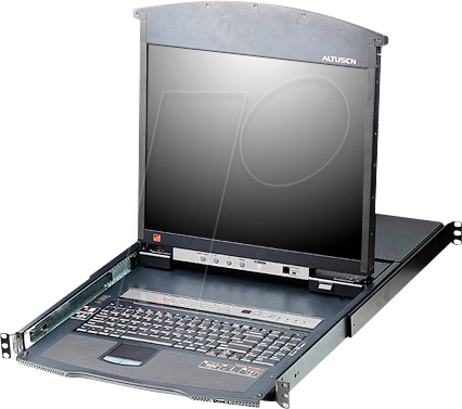 ATEN KL1516AM - 19 Zoll KVM Konsole, 17'' TFT mit Tastatur DE