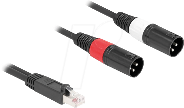 DELOCK 88173 - XLR Audio Extender & Adapter, Cat. 5, 2 m