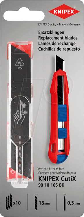 KN 90 10 165 E02 - KNIPEX CutiX®, Universalmesser Ersatzklingen