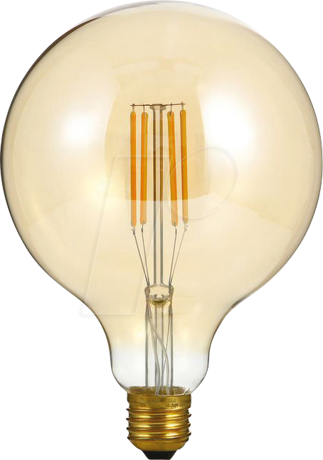 SCHI LX023825655 - LED-Lampe E27, 7 W, 570 lm, 2200 K, Gold, Filament, dimmbar