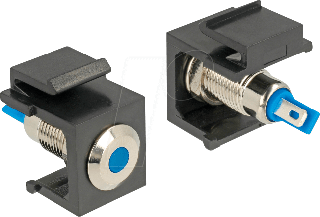 DELOCK 86461 - Keystone LED flach blau 6 V, schwarz