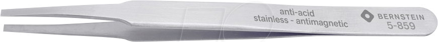 BERN 5 859 - SMD-Pinzette, gerade, flach, eckig, 125 mm