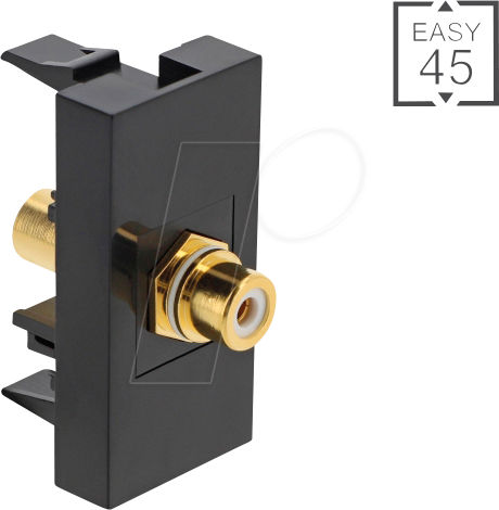 DELOCK 90956 - Easy 45 Cinch Buchse zu Cinch Buchse weiß / schwarz