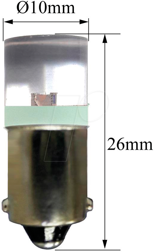 BARTH 70113922 - Flache LED-Lampe 10x26 BA9s amber 230V