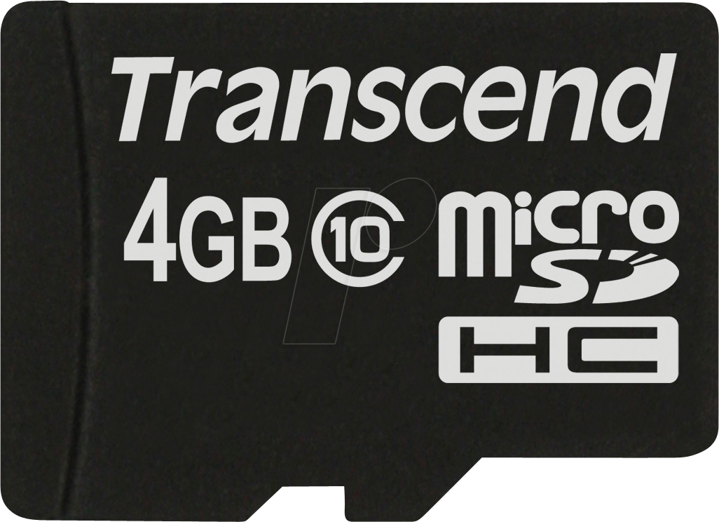 Thumbnail - TS4GUSDC10 - MicroSDHC-Speicherkarte 4GB, Transcend, Class 10