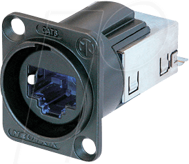 EBU CAT6 BK - CAT6 Einbaubuchse, schwarz