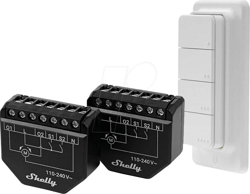 SHELLY SHUT2BRB4 - Shelly Shutter x2 + BLU RC Button 4
