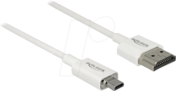 DELOCK 85151 - Kabel HDMI-A Stecker > HDMI Micro-D Stecker 3D 4K, Slim, 2 m