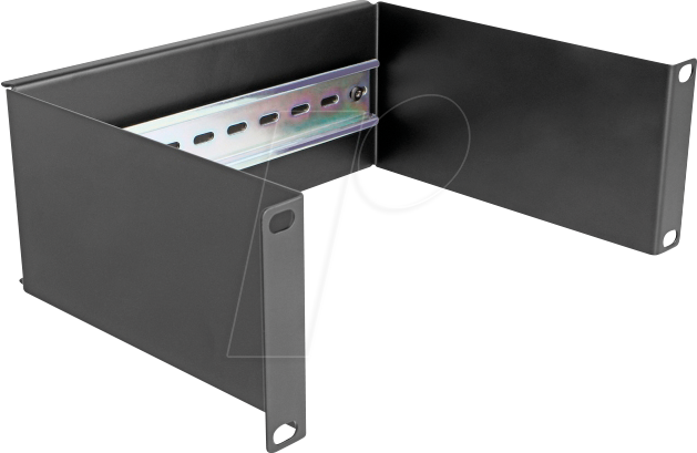 DELOCK 66898 - 10'' Hutschienenpanel 2 HE schwarz
