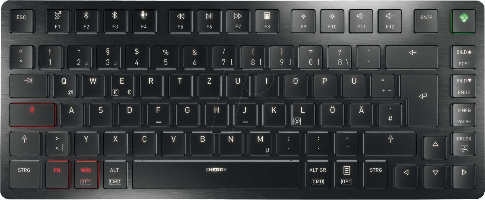 G8U-27050LTBDE-2 - Tastatur, Bluetooth/Funk/USB, mechanisch, ultra-flach, DE