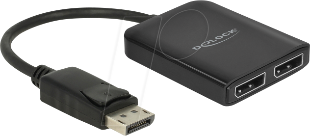 DELOCK 87768 - DisplayPort 1.4 Splitter, 1x DisplayPort > 2x DisplayPort
