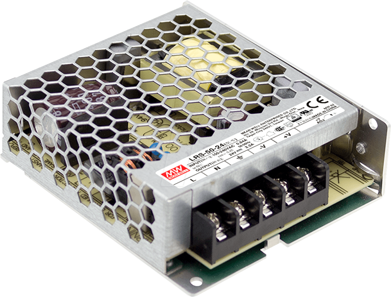 MW LRS-50-24 - Schaltnetzteil, geschlossen, 50 W, 24 V, 2,2 A