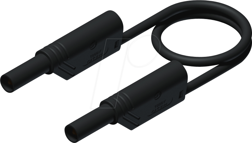 Thumbnail - MLSS WS 100-1 SW - Silikon-Messleitung, 1,0 mm², 1,0 m, schwarz, gesichert, stapelb