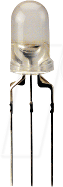 Thumbnail - LED RGB-5 DIFFUS - RGB-LED, 5 mm, bedrahtet, 6-Pin, rt/bl/gn/bl, 30 mcd, 60°