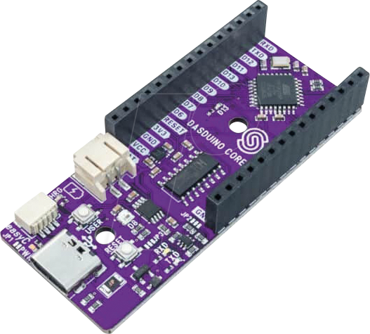 DASDUINO CORE FH - Dasduino CORE, Arduino IDE, ATmega328, USB-C, mit Buchsenleiste