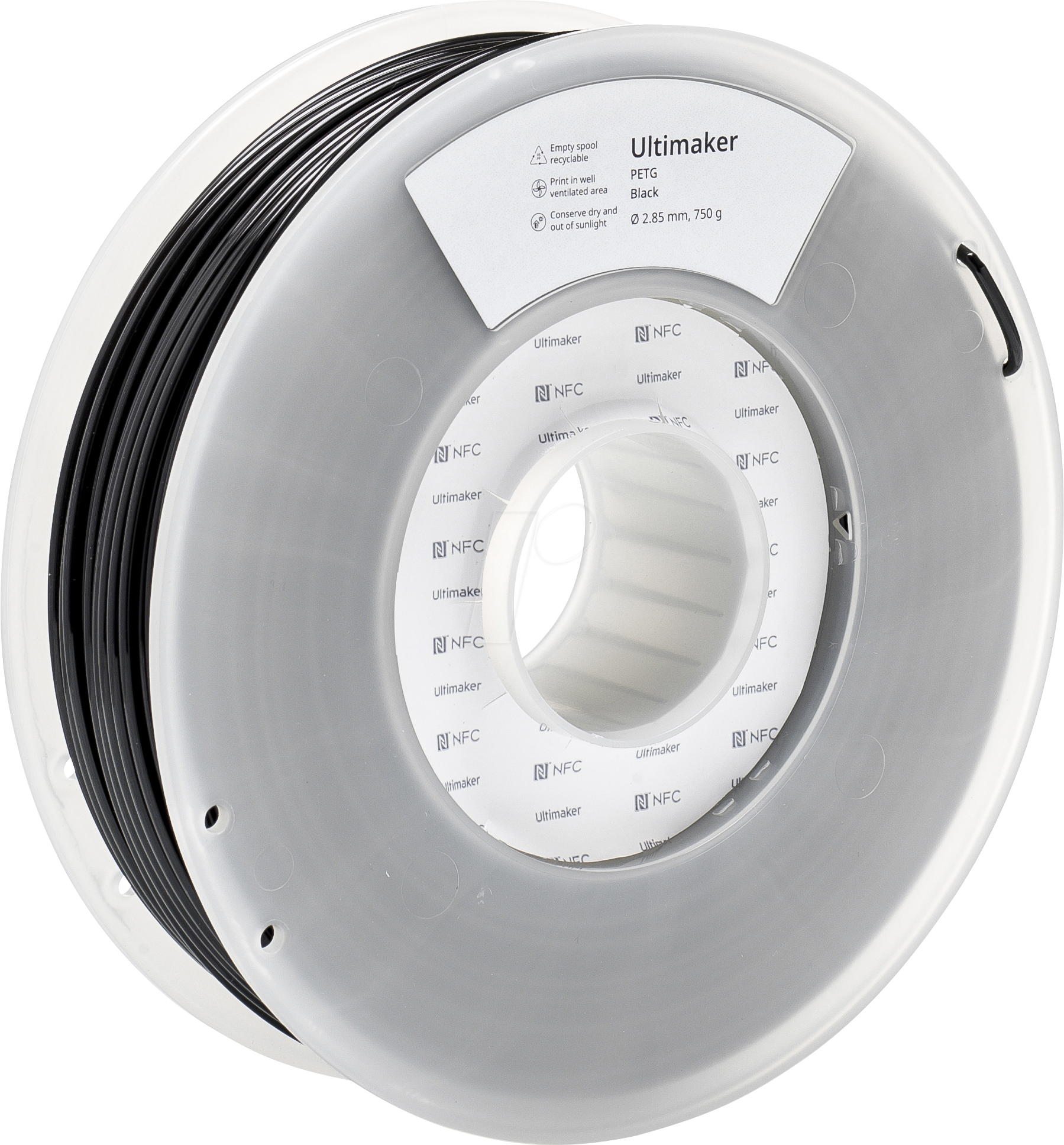 ULTIMAKER 227282 - Filament, PETG, schwarz, 2,85mm, 750g