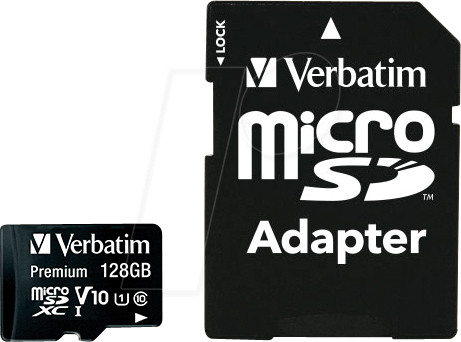 VERBATIM 44085 - MicroSDXC-Speicherkarte 128GB, Verbatim, Class 10