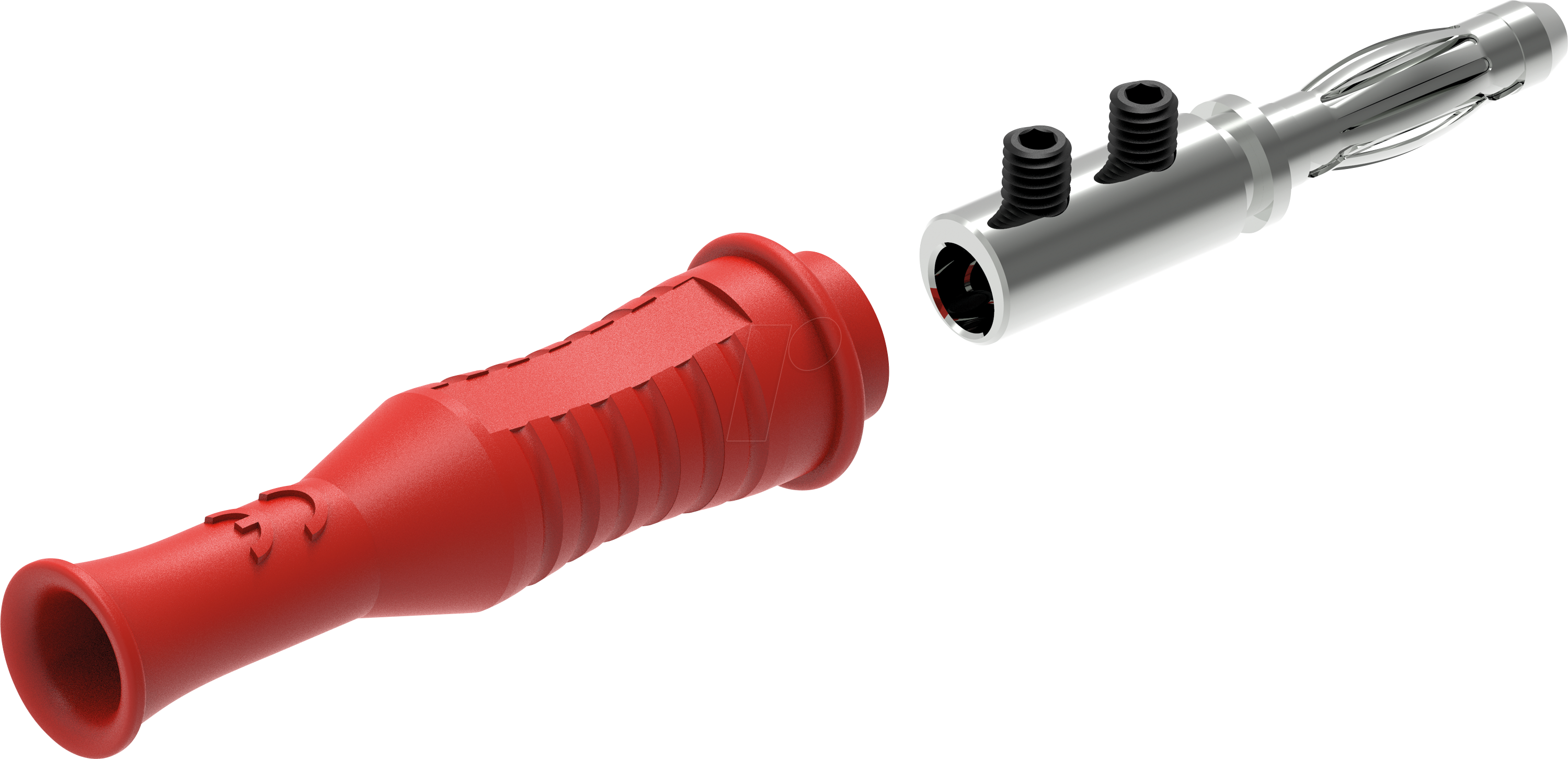 PJP 1069-PRO-R - Bananenstecker, 4 mm, Schraubanschluss, rot