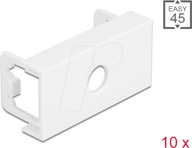 DELOCK 81370 - Easy 45 Modulblende Loch M8, 45 x 22,5 mm 10 Stück