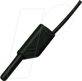 MVL SWS-100/1 SW - Messleitung, 2 mm, 1,0 m, schwarz, gesichert, stapelbar