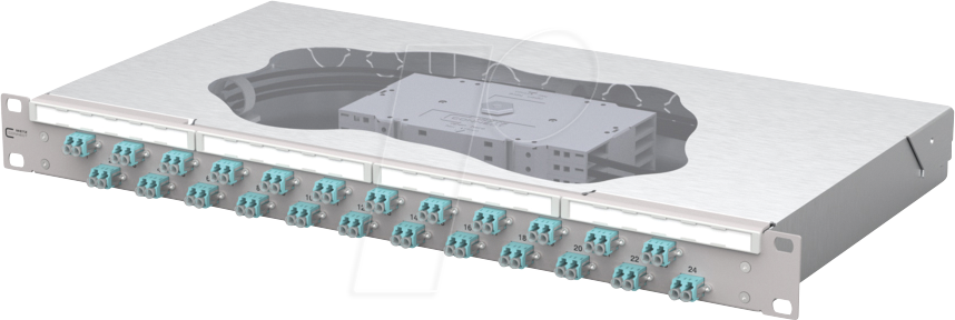 BTR 1504557724-E - OpDAT 19'', 1HE LWL-Patchfeld, 24x LC-D, OM3