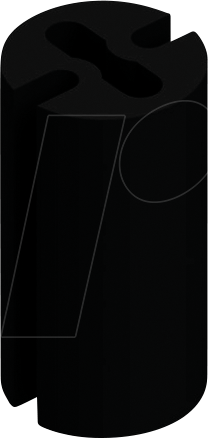 FIS MAH 409 - Abstandshalter für 3+5 mm LEDs, Ø 4,7 x 9,0 mm, PVC, schwarz