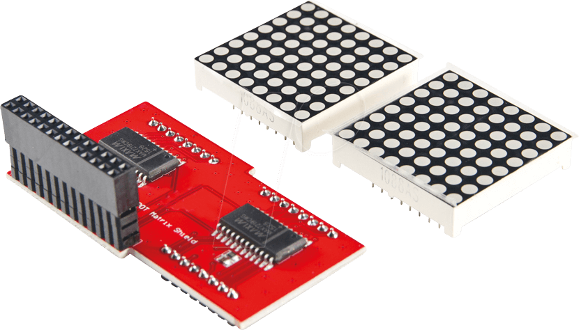 Thumbnail - RPI SHD LED16X8 - Raspberry Pi - LED-DOT-Matrix, 16 x 8, SPI
